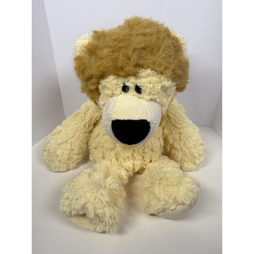 Demdaco Nat And Jules Leyton Lion Plush 12in Yellow Brown Floppy 2014